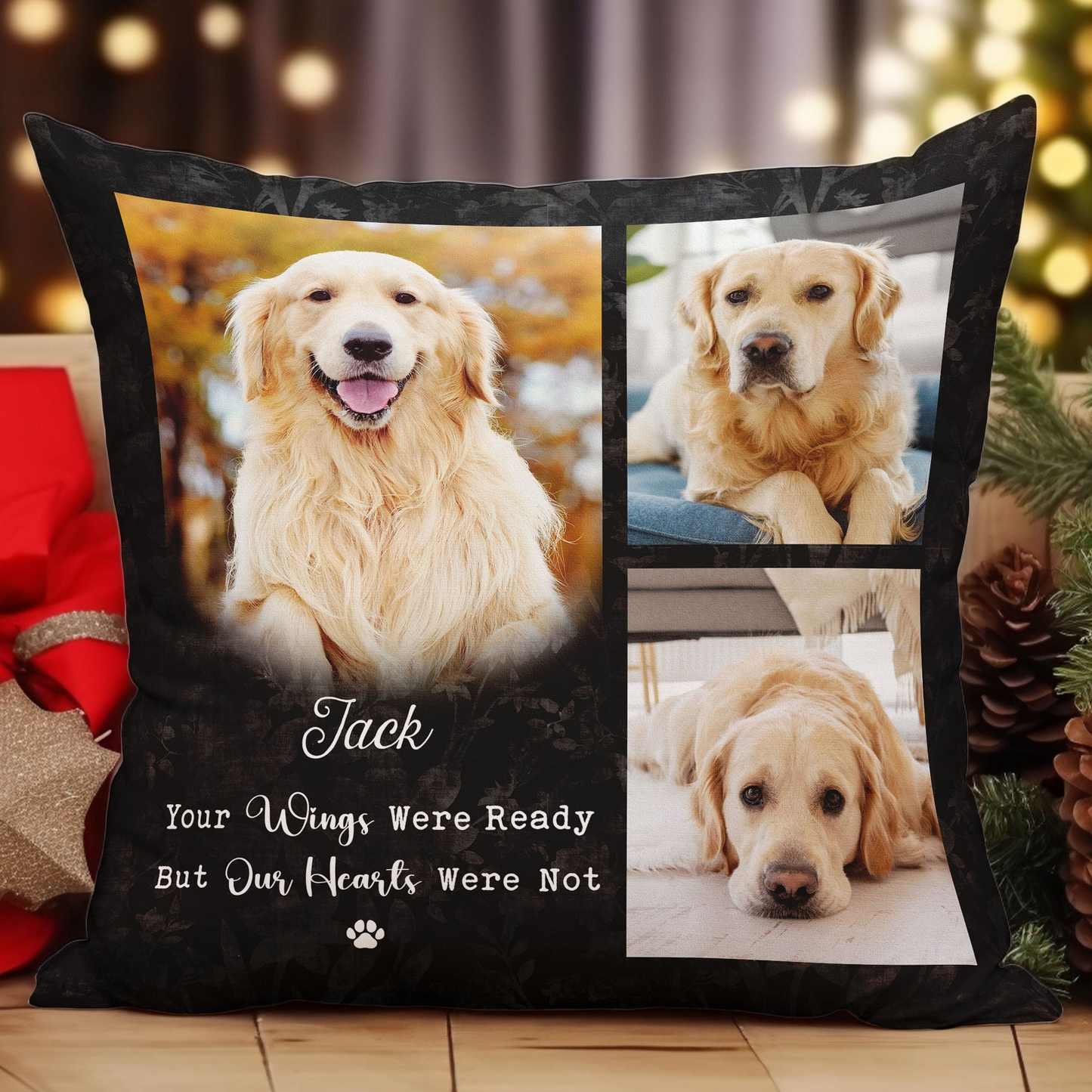 Your Wings Were Ready But Our Hearts Were Not Pillow - Personalized Photo Gift For PetLovers