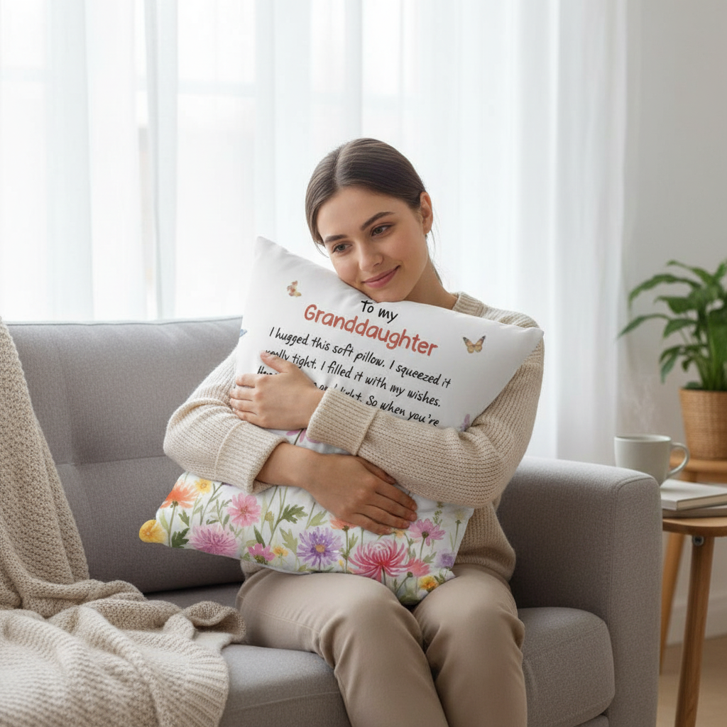 Personalized To My Sweetie Pillow - Birth Month Flower Gift For Granddaughter, Daughter
