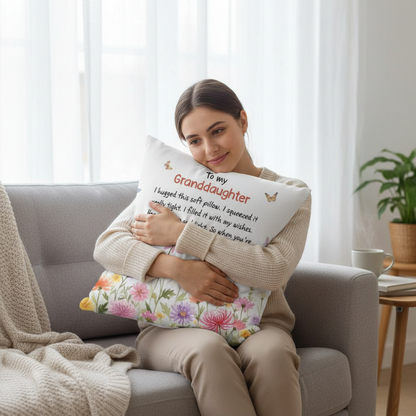 Personalized To My Sweetie Pillow - Birth Month Flower Gift For Granddaughter, Daughter