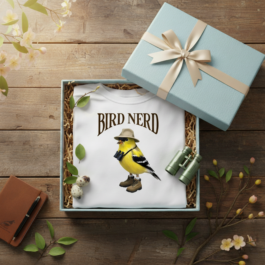 Bird Nerd Custom Name Funny - Personalized Women Tee - Gift for Bird Lover, Birdwatcher, Bird Watching Gifts