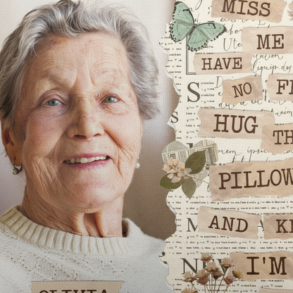 Memorial Hug This Pillow & Know I'm Here Pillow - Personalized Photo Gift For Family Members