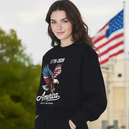 Celebrate 250 Years of America USA Anniversary 1776-2026 Dark Sweatshirt