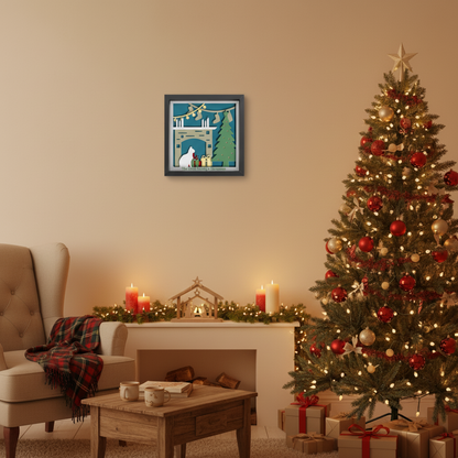 3D Layered Christmas Scene Papercut Framed Picture - Perfect Holiday Home Décor & Family Gift