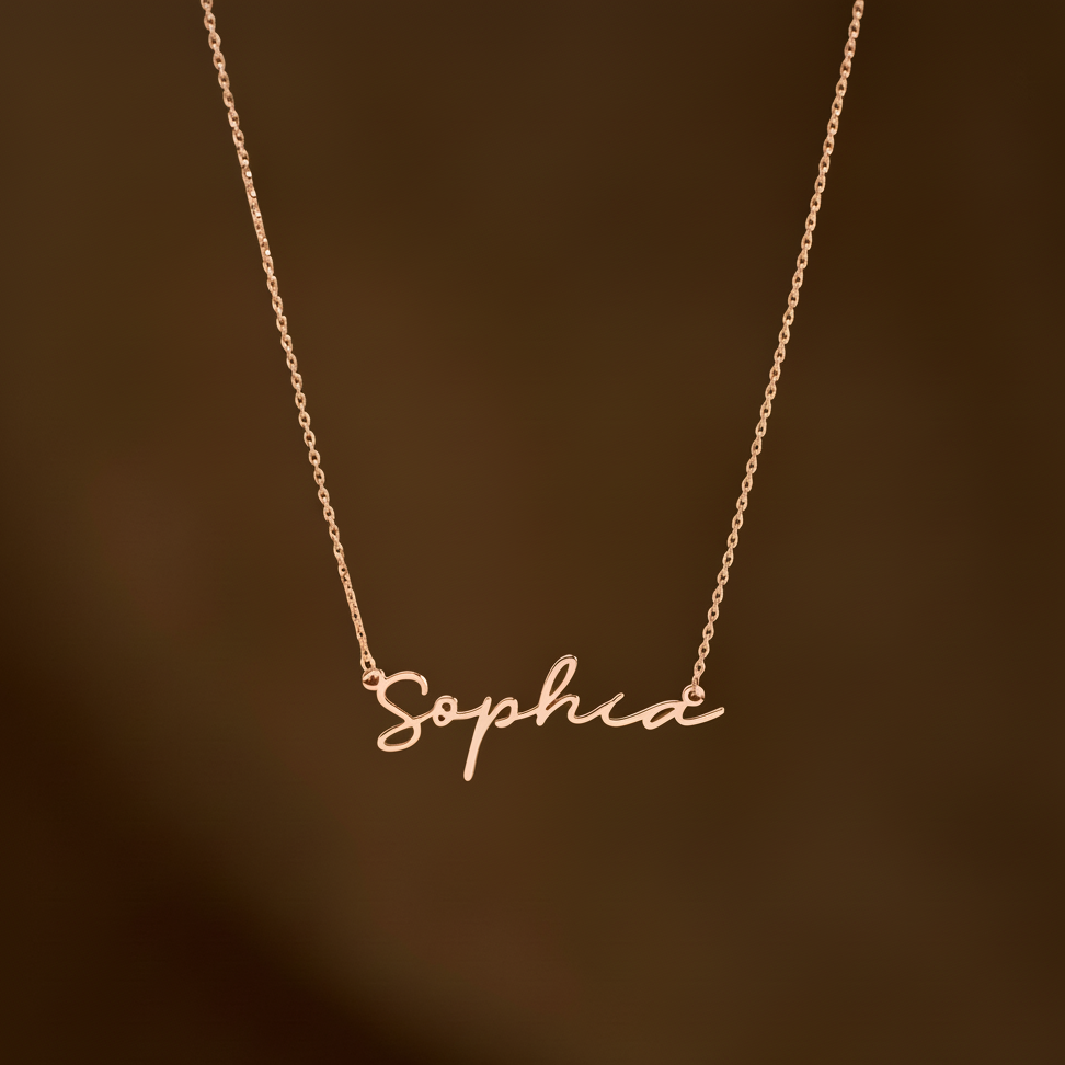 Personalized Dainty Minimalist Name Necklace – Elegant Jewelry Gift For Girlfriend, Wife