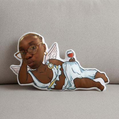 Love Drunk Cupid Custom Shaped Pillow – Unique And Hilarious Face Gift for Girlfriend, Wife