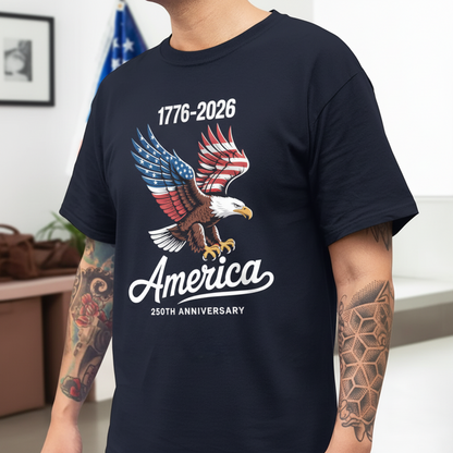 Celebrate 250 Years of America USA Anniversary 1776-2026 Dark Premium Tee