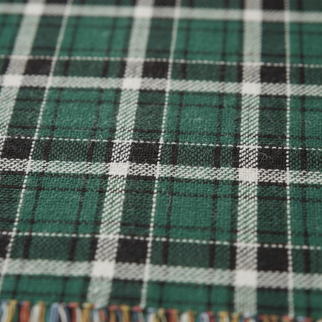 Green Plaid Custom Name & Year Blanket for Couple/Family – Personalized Wedding & Anniversary Gift