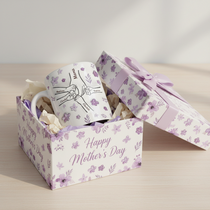 Grandma Holds Our Hearts Forever - Family Personalized Custom 3D Inflated Effect Printed Mug - Mother's Day, Gift For Mom, Grandma