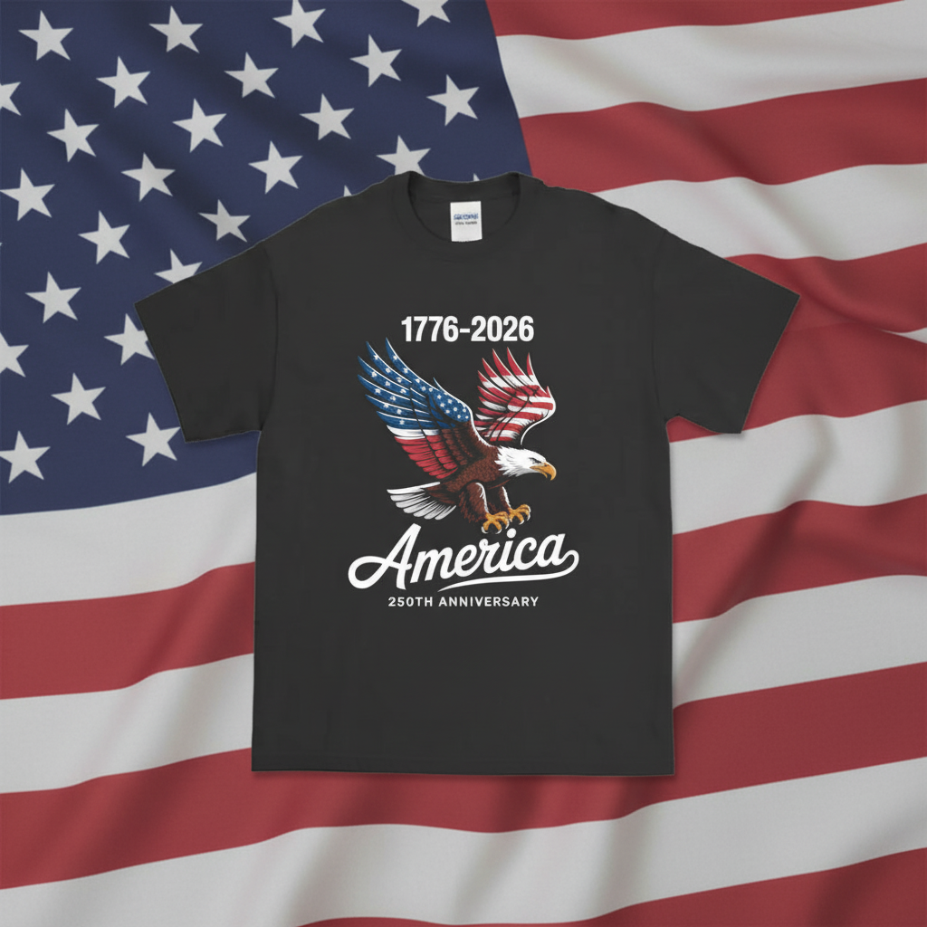Celebrate 250 Years of America USA Anniversary 1776-2026 Dark Basic Tee