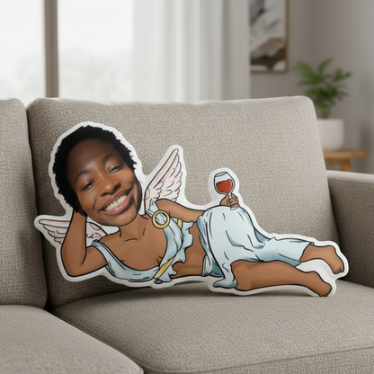 Love Drunk Cupid Custom Shaped Pillow – Unique And Hilarious Face Gift for Girlfriend, Wife