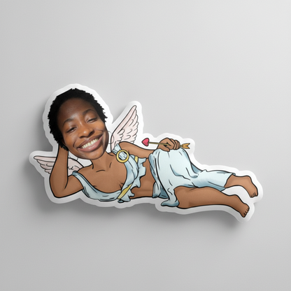 Adorable Cupid Custom Shaped Pillow – Personalized Fun Photo Gift for Her