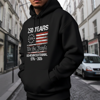 America’s 250th Anniversary United States Semiquincentennial Dark Pullover Hoodie