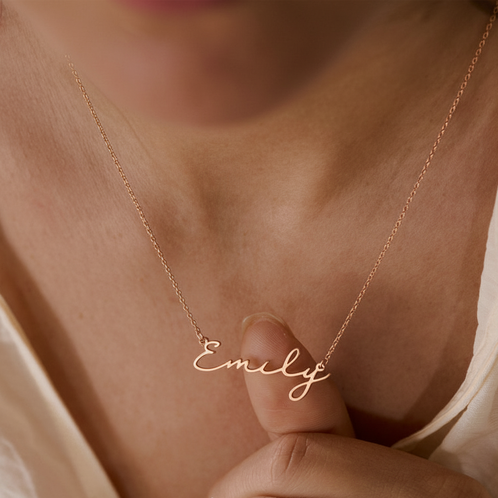 Personalized Dainty Minimalist Name Necklace – Elegant Jewelry Gift For Girlfriend, Wife