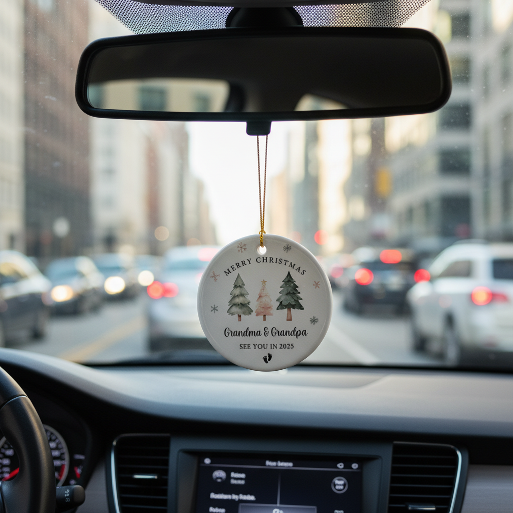 Promoted to Grandparents Christmas Ornament, Pregnancy Announcement, Reveal to Grandparents, New Grandma and Grandpa Xmas Bauble