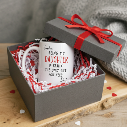 Custom Mug - Personalized Birthday Gifts For Mom, Dad, Son, Daughter - Growing With You Feels Magical