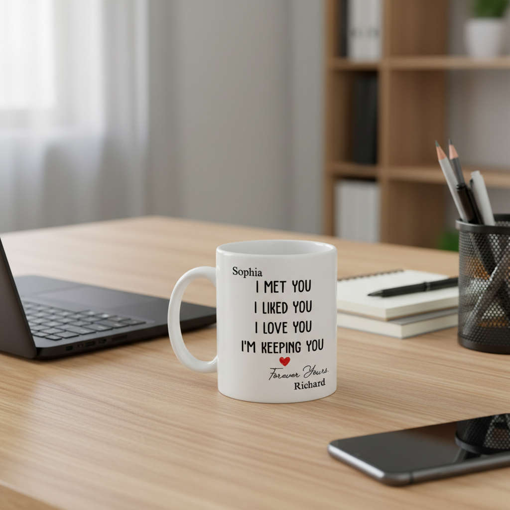 I Met You I Liked You - Personalized Custom Coffee Mug