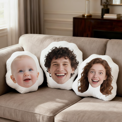 Funny Custom Sharped Photo Pillow – Personalized Gift for Family Members, Friends