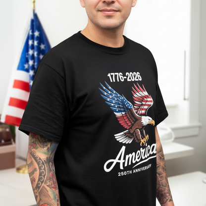 Celebrate 250 Years of America USA Anniversary 1776-2026 Dark Premium Tee
