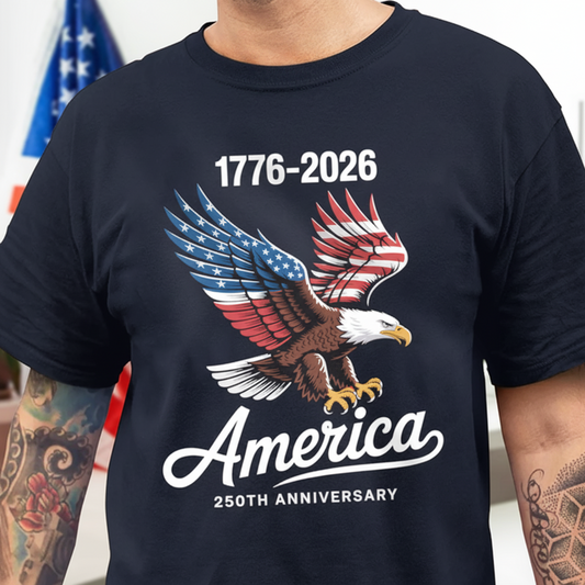 Celebrate 250 Years of America USA Anniversary 1776-2026 Dark Premium Tee