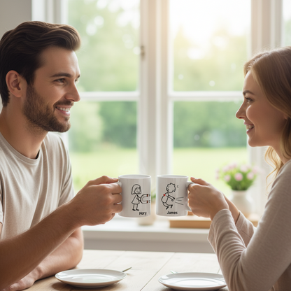 Magnetic Attraction Couple Mug Set – Romantic & Funny Gift for Couples