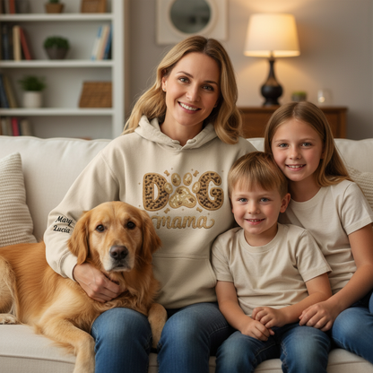 Custom Unisex Hoodie With Design On Sleeve - Personalized Birthday Gifts For Dog Cat Lovers, Dog Dad And Mom, Cat Owners - Love Begins With Paws