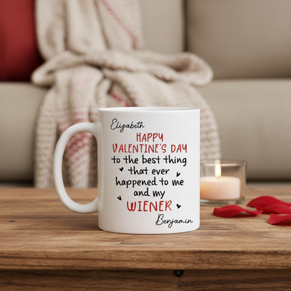 Custom Mug - Personalized Anniversary Valentine Wedding Gifts For Husband And Wife, Him And Her - Together We Grow Braver