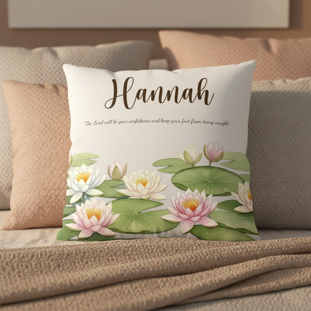 Custom Name With Birth Flower Pillow - Personalized Gift For Mom, Sister, Girlfriend