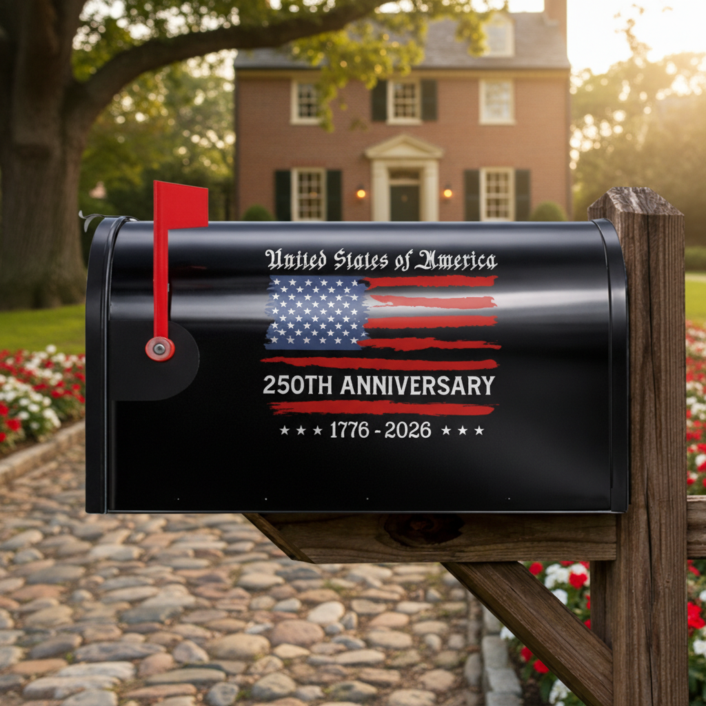 Personalized USA 250th Anniversary Mailbox Decal