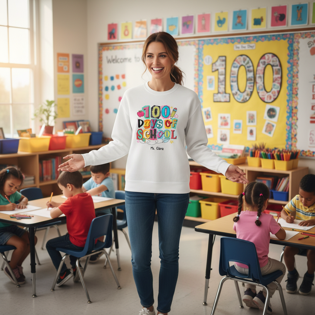 One Hundred Days Later 100 Days Of School Celebration - Personalized Sweatshirt