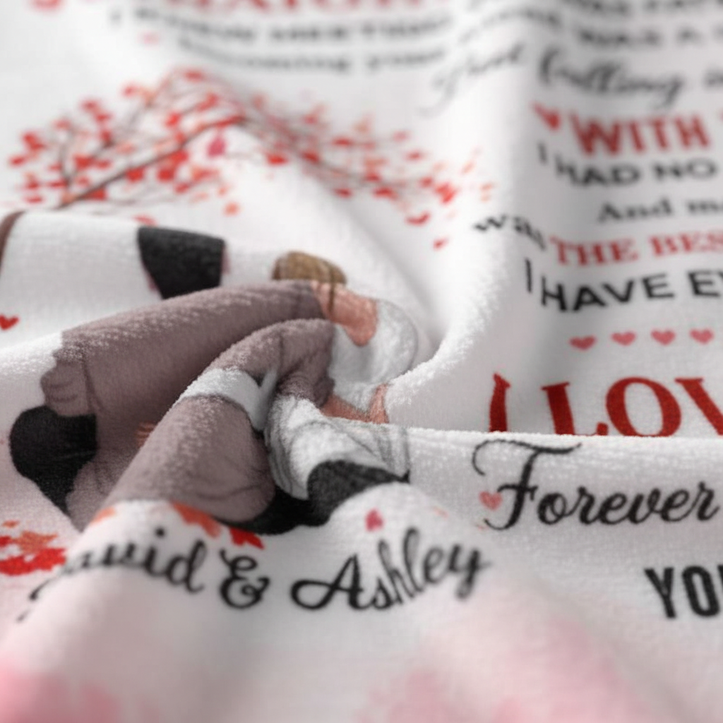 To My Wife Couple Tree Personalized Fleece Blanket - Romantic Gift For Wife