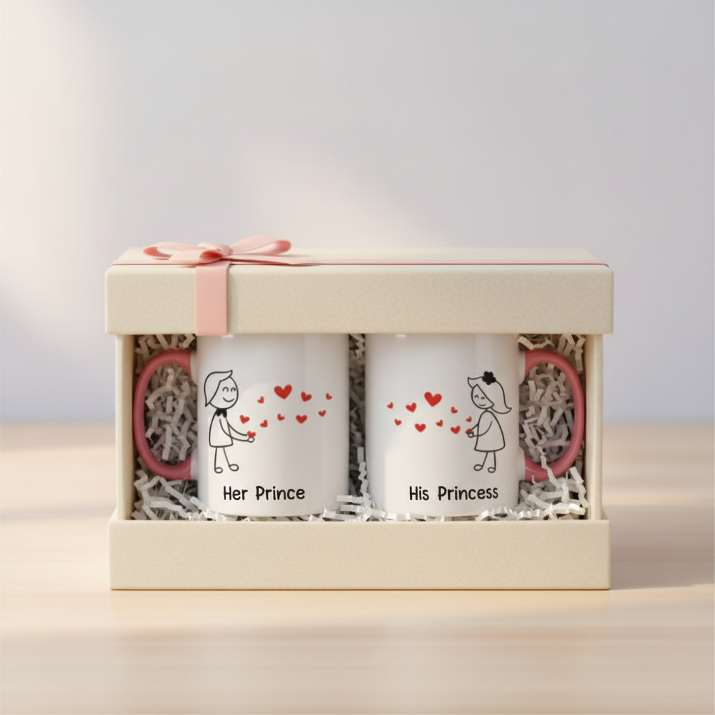 Custom Name Couple Stick Figure Mugs – Personalized Romantic Gift for Couples