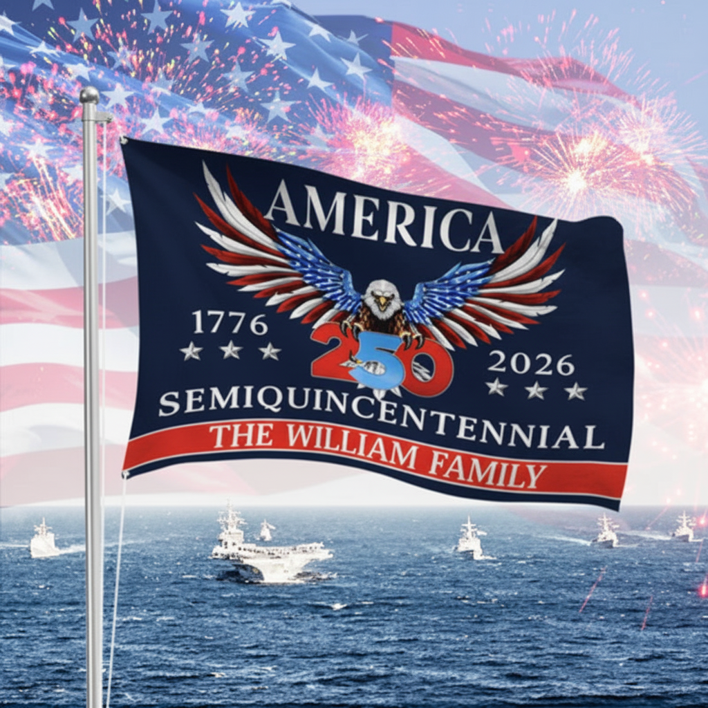 250 Years America Semiquincentennial Double-Sided House Flag