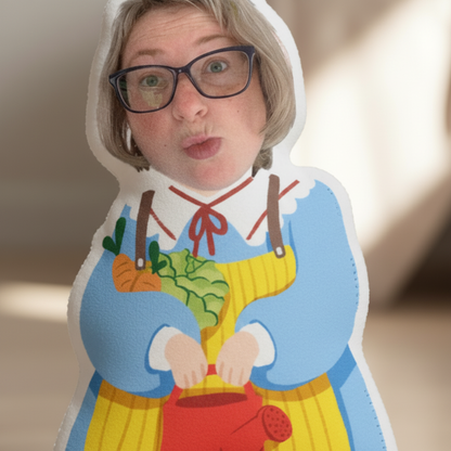 Custom Shaped Photo Pillow – Personalized Funny Face Gift for Mom, Wife, or Grandma