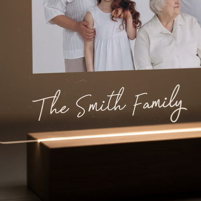 Heartwarming Custom Photo Collage LED Light – Personalized Family Memory Gift