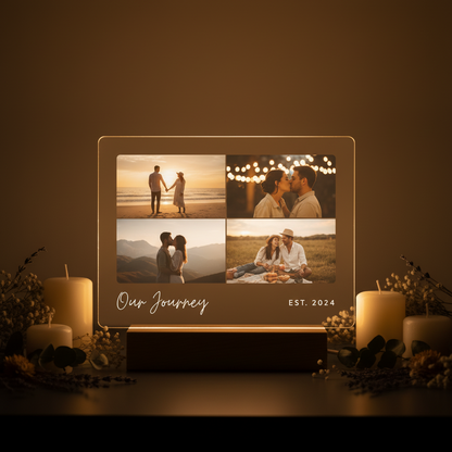 Heartwarming Custom Photo Collage LED Light – Personalized Family Memory Gift