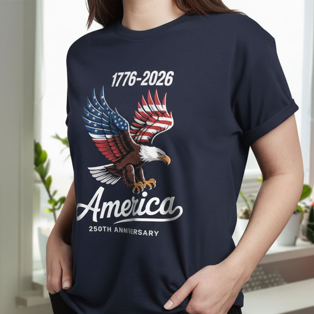 Celebrate 250 Years of America USA Anniversary 1776-2026 Dark Basic Tee