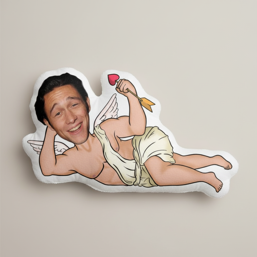 Hilarious Love Cupid Custom Shaped Pillow – Personalized Funny Photo Gift for Him