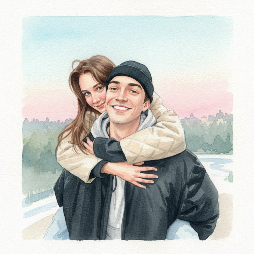 Watercolor-Style Portrait Poster – Custom from Your Photo