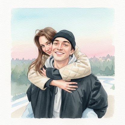 Watercolor-Style Portrait Poster – Custom from Your Photo