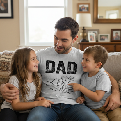 Dad The Man The Myth The Legend - Personalized Shirt Father's Day