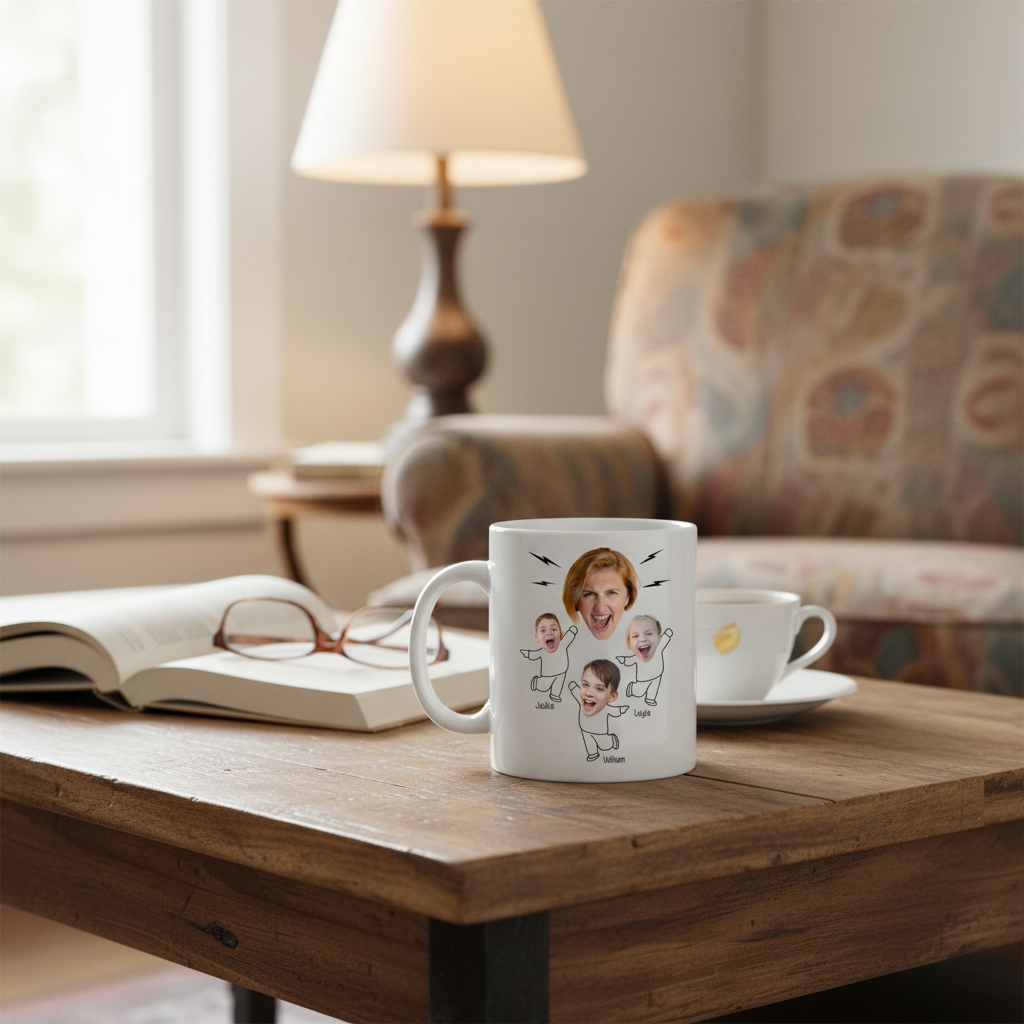 Custom Photo Be A Kind Kid - Family Personalized Custom Mug - Gift For Mom