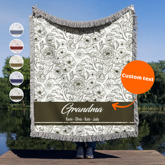 “To the Ones I Love” – Personalized Floral Cotton Throw Blanket