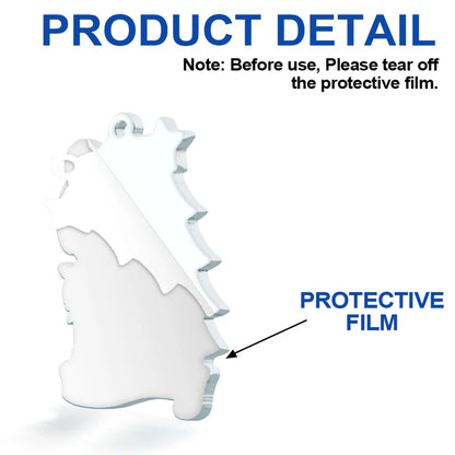 Baby First Christmas Keepsakes For Newborn 3D Effect - Personalized Custom Shaped Acrylic Ornament