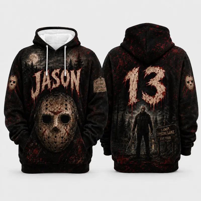 Friday The 13th Jason 3D Graphic Print Hoodie Pullover Hooded Sweater