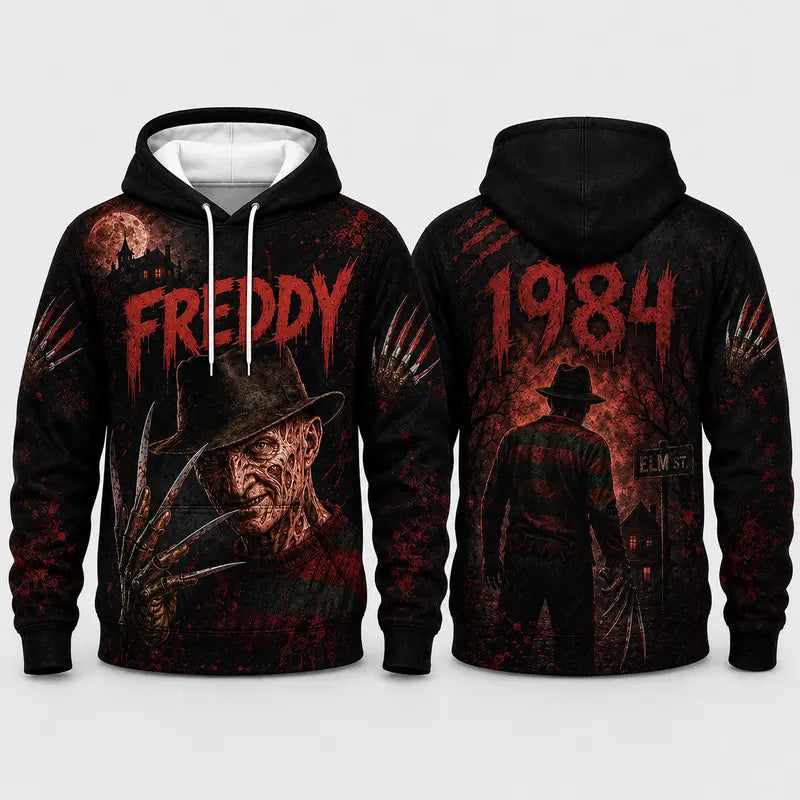 Freddy Krueger A Nightmare on Elm Street 3D Graphic Print Hoodie Pullover Hooded Sweater