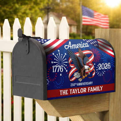 America 250Th Anniversary 1776-2026 Eagle Us Flag Mailbox Cover