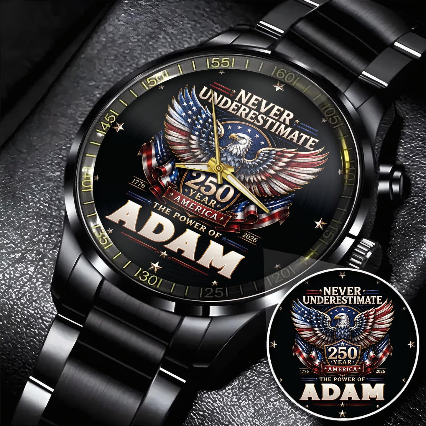 ADAM - MIO01WT022 - Never Underestimate 250 Year America