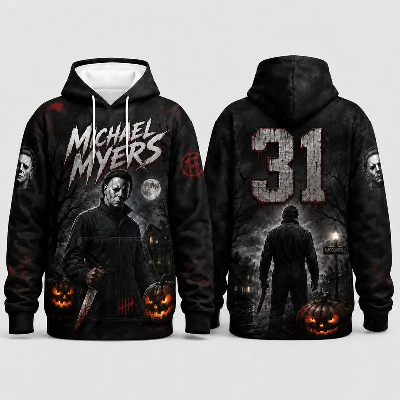 Michael Myers 3D Graphic Print Hoodie Pullover Hooded Sweater