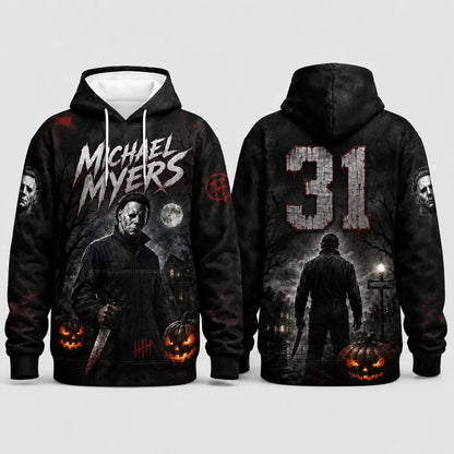 Michael Myers 3D Graphic Print Hoodie Pullover Hooded Sweater