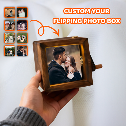 Custom Photo The Date We Became Mr & Mrs Wedding Couple - Personalized Flipbook Frame Animation Machine